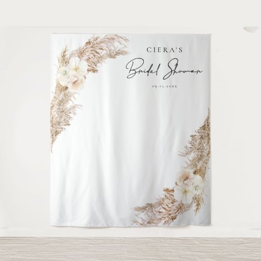 Tenture CIERA Bohème Pampas Grass Fête de Mariage (Devant)