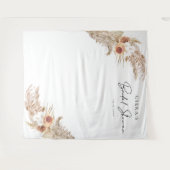 Tenture CIERA Boho Terracotta Pampas Fête des mariées en h (Devant (Horizontal))