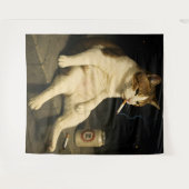 Tenture Cigarette Kitten Funny Smoking Cat Gen Z Meme (Devant (Horizontal))