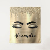 Tenture Cils Paillettes Brillants Monogramme Nom (Devant)