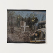 Tenture Cimetière hanté à Tombstone (Devant (Horizontal))