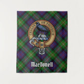 Tenture Cimier des MacDonell de Glengarry sur tartan (Devant)