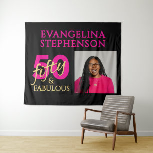 Tenture Cinquante ans et Fabuleux Photo 50e Anniversaire
