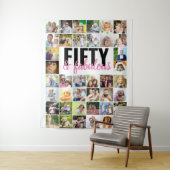 Tenture Cinquante ans et Fantastique 40 Collage de photos (En situation)