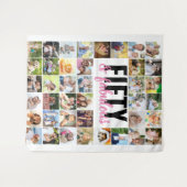 Tenture Cinquante ans et Merveilleux 40 Collage de photos  (Devant (Horizontal))