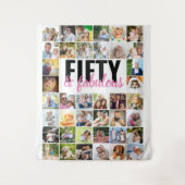 Tenture Cinquante ans et Merveilleux 40 Collage de photos  (Devant)