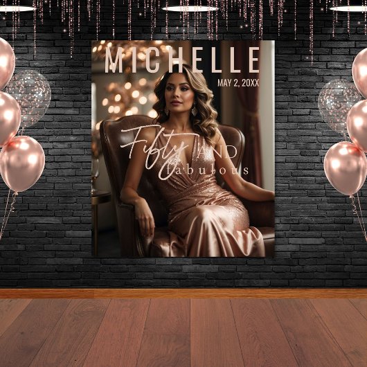 Tenture Cinquante et fabuleux Mur d'anniversaire