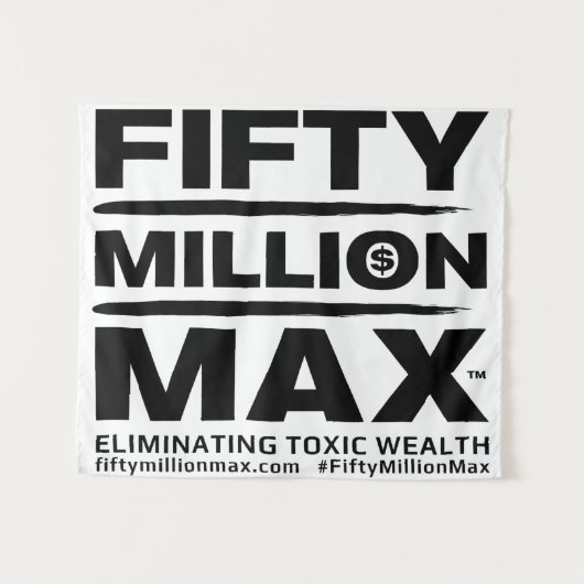 Tenture Cinquante Millions Millions Mmmc de texte empilé L (Devant (Horizontal))