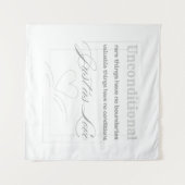 Tenture Citation d'amour inconditionnel (Devant (Horizontal))