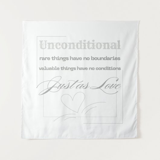 Tenture Citation d'amour inconditionnel (Devant)