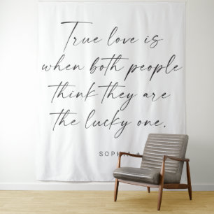 Tenture Citation d'Amour Véritable Décor de Fond de Mariag