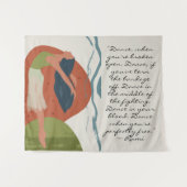 Tenture Citation de danse Rumi avec danseuse (Devant (Horizontal))