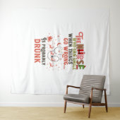 Tenture Citation de jeu de Noël de l'infirmière drôle (En situation (horizontale))