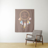 Tenture Citation de la tribu Dreamcatcher Boho Brown (En situation)