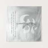 Tenture Citation de l'arbre de méditation de l'instructeur (Devant (Horizontal))