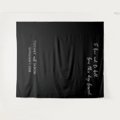 Tenture Citation de mariage noir et blanc (Devant (Horizontal))