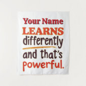 Tenture Citation de neurodiversité modifiable pour les étu (Devant)