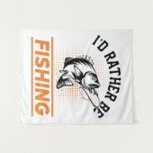 Tenture Citation de pêche Je préfère être Pêche Hommes Fem (Devant (Horizontal))