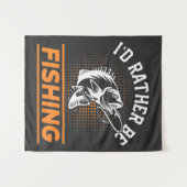 Tenture Citation de pêche Je préfère être Pêche Hommes Fem (Devant (Horizontal))