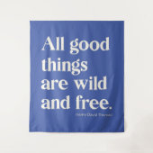 Tenture Citation de positivité Inspirationnelle sauvage et (Devant)