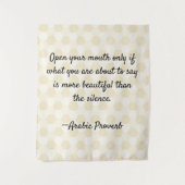 Tenture Citation de sagesse proverbe (Devant)