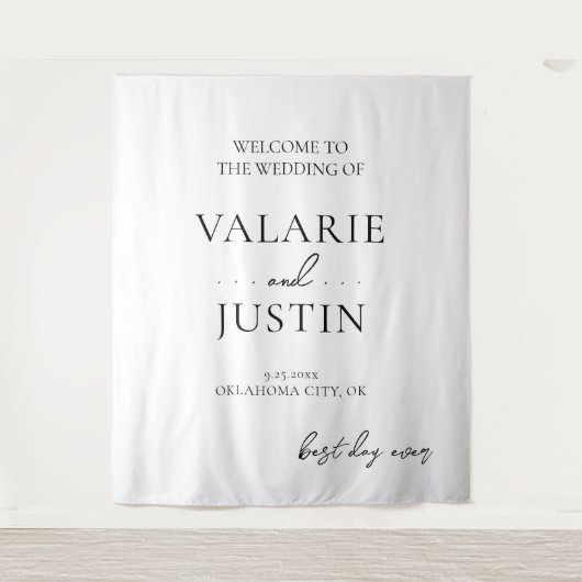 Tenture Citation de script de police de fantaisie mariage (Devant)