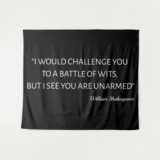 Tenture Citation de Shakespeare - Bataille de l'esprit (Devant (Horizontal))