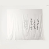 Tenture Citation de typographie classique Mariage (Devant (Horizontal))