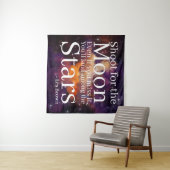 Tenture Citation Inspirante de Nebula violette orange (En situation (horizontale))