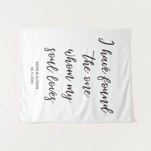 Tenture Citation mariage En Arrière-Plan J'Ai Trouvé Une P (Devant (Horizontal))