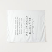 Tenture Citation moderne simple de mémorial en mémoire aff (Devant (Horizontal))