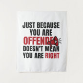 Tenture Citation Offensée (Devant)