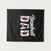 Tenture Citations de grand-père | Papa de baseball (Devant (Horizontal))