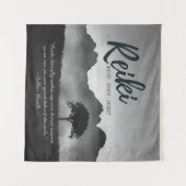 Tenture Citations de l'instructeur de médiation B&W Reiki  (Devant (Horizontal))