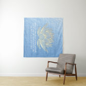 Tenture Citations de l'instructeur de méditation Blue Gold (En situation (horizontale))