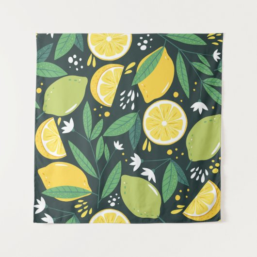 Tenture Citron Abstrait : Art Moderne Sans Seamless. (Devant (Horizontal))