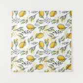 Tenture Citron, branches vertes : motif abstrait. (Devant (Horizontal))