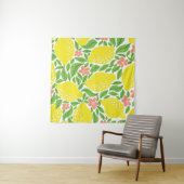 Tenture Citron Citrus Motif Vintage d'été (En situation (horizontale))