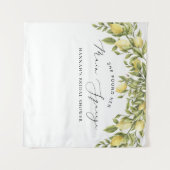 Tenture Citron jaune Fête des mariées méditerranéenne fond (Devant (Horizontal))