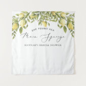 Tenture Citron jaune Fête des mariées méditerranéenne fond (Devant)