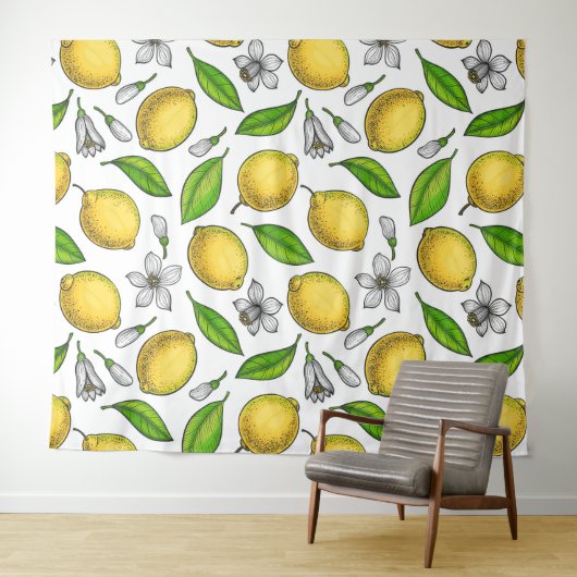 Tenture Citrons (En situation (horizontale))