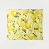 Tenture citrons aquarelle 15 (Devant (Horizontal))