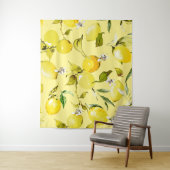Tenture citrons aquarelle 15 (En situation)