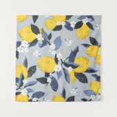 Tenture Citrons colorés : Motif Floral Citrus (Devant (Horizontal))