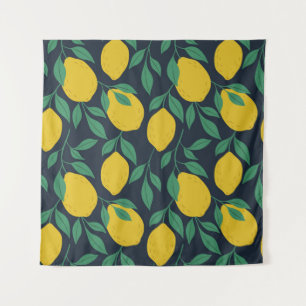 Tenture Citrons Colorés : Vibrance Dessinée À La Main.