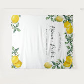 Tenture Citrons Décor de mariage Photobooth (Devant (Horizontal))