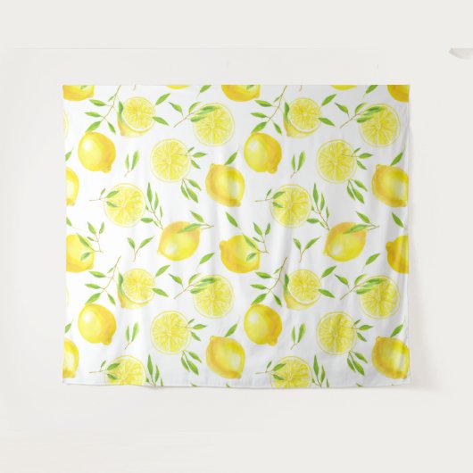 Tenture Citrons et feuilles (Devant (Horizontal))