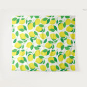 Tenture Citrons et motifs feuille (Devant (Horizontal))