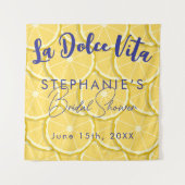 Tenture Citrons Fête des mariées Photo Booth Arrière-plan  (Devant)