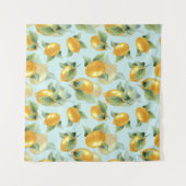 Tenture Citrons Feuilles : Aquarelle Impression transparen (Devant (Horizontal))